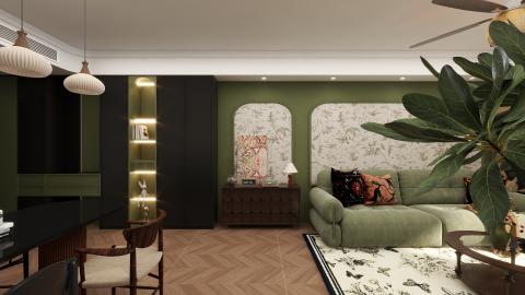 南洋中古风河滨森林